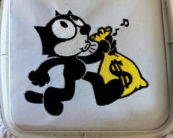 Machine Embroidery Design. Felix the Cat Money Bag. - Etsy