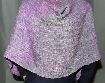 Poncho Shawl Handwoven Hand Dyed Tencel