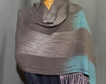 Shawl Handwoven Hand Dyed Tencel Cotton