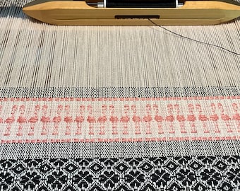 Flamingoes Weaving Pattern 12S 15 treadles, table loom or dobby  download