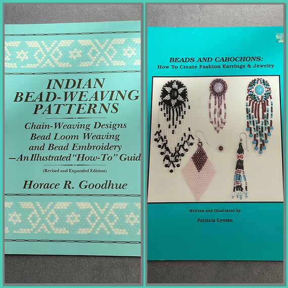 Indian Beadweaving Patterns and Beads and Cabochons Two Used Etsy