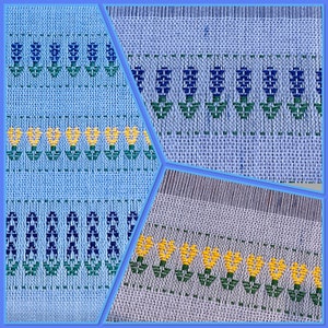 Weaving Three different Flowers - (PDF) Patterns for 8S Loom (Overshot)