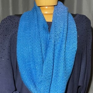 Circular Scarf/ Cowl Handwoven Hand Dyed Tencel and Bamboo, sold individually -  Machine wash/dry