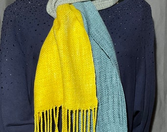 Scarf Handwoven Hand Dyed Tencel -  Machine wash/dry