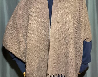 Cape/Shawl Ruana Coat Cottolin Handwoven Hand Dyed