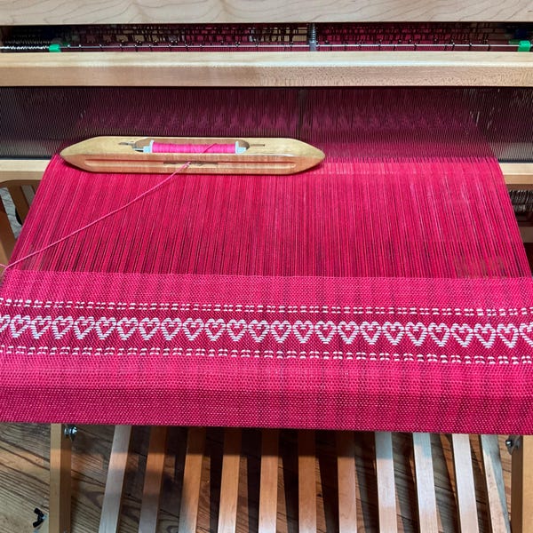 Weaving Pattern Hearts (PDF) for 8S Jack Loom (Overshot)