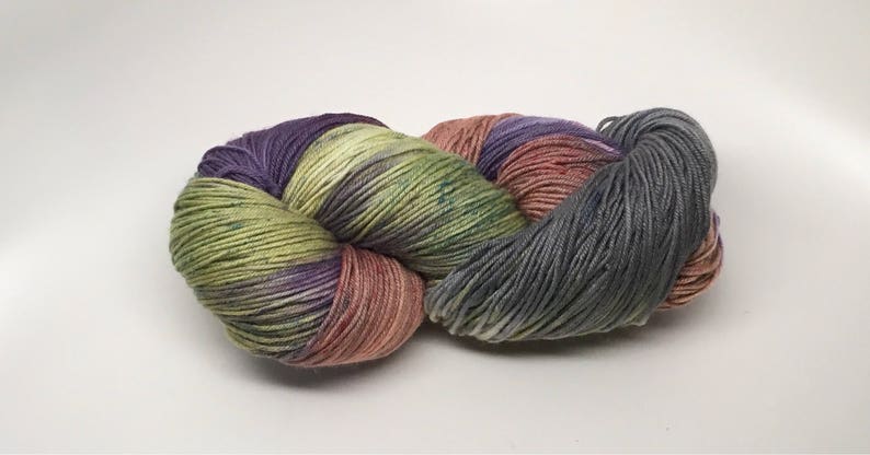 Targhee Wool Silk Hand dyed DK Weight 8 ounce skeins