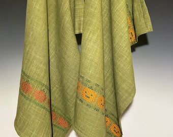 Pumpkin Towels or Table runner Hand Woven 18*27” Sold separately