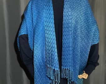 Cape/Shawl coat Tencel Handwoven Hand Dyed