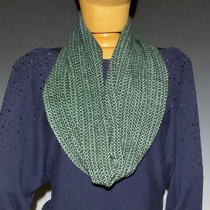Circular Scarf/ Cowl Handwoven Hand Dyed Bamboo, Machine wash/dry