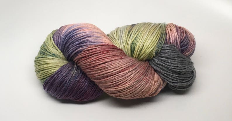 Targhee Wool Silk Hand dyed DK Weight 8 ounce skeins