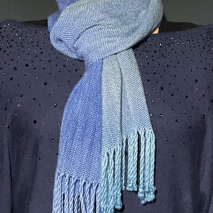 Scarf Handwoven Hand Dyed Bamboo Tencel -  Machine wash/dry