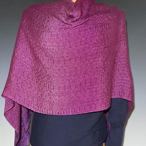 Poncho Shawl Handwoven Hand Dyed Tencel image 1