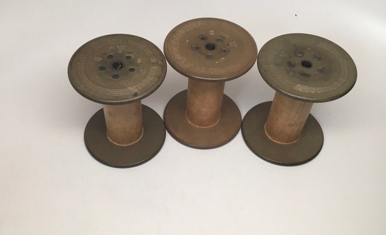 3 12 diameter inches 3 Wooden Spools