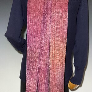 Poncho Shawl Handwoven Hand Dyed Tencel afbeelding 5