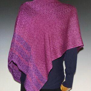 Poncho Shawl Handwoven Hand Dyed Tencel image 5