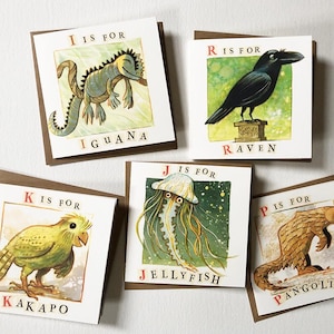 Jeu de 5 cartes alphabétiques