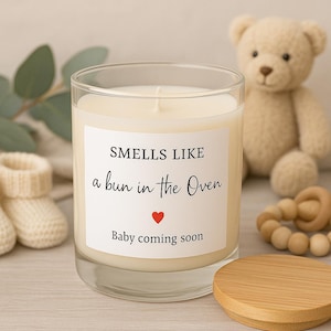 Baby Announcement Scented Candle, Perfect Gift for Expecting Moms, New parent Candle, Scented Candle, Eco-Friendly, Coconut & Apricot wax