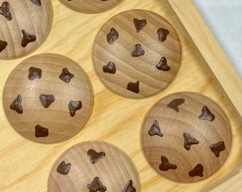 Wooden Chocolate Chip Cookies: Pretend Play Bakery Set