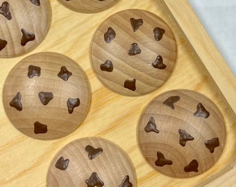 Montessori Toy Play Food/Decoration-Set of 6 Chocolate Chip Cookies