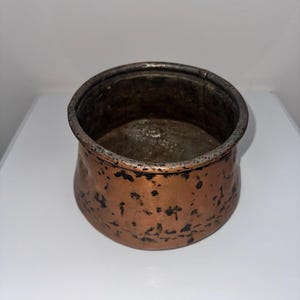 Large Vintage Cauldron Copper, Vintage Pot, Copper Cooking Pot, Hand Hammered Cauldron, Rustic Cookware, Collectible Copper, Eclectic Decor