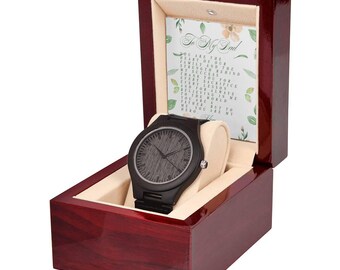Personalized Wood Watch for Dad, Engraved Gift for Father, Custom Valentine's Day Gift for Him, Birthday Gift for Dad from Daughter Son