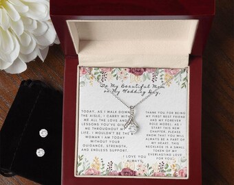 To My Mom Necklace, Mother's Day Gift, Interlocking Rings Jewelry for Mom, Birthday Gift for Mother from Son or Daughter, Meaningful Gift.