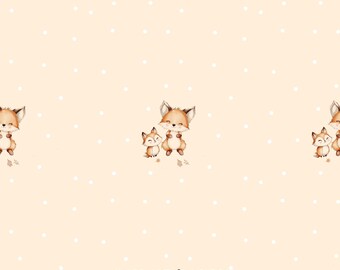 Waldtiere Stoffmuster, nahtloses Kinderdesign (digitaler Download)