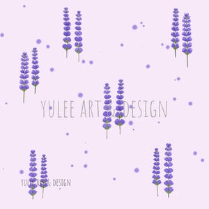 Exklusives Stoffmuster &#39;Lavendel&#39;, Nahtlos-Muster, Musterdesign, minimalistisch, digitaler Download, Digitaldruck, handgezeichnet