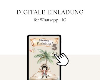 Pirate Birthday Invitation – Printable Children's Birthday Card with Photo • Digital Invitation • Pirate Party PDF to Fill Out