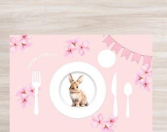 Children's Placemat | Montessori Placemat | Placemat | Rabbit Design | Kindergarten & Nursery | Toddler | Table Setting | Printable | PDF