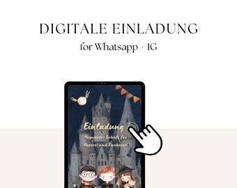 Hogwarts Birthday Invitation • Magical Children's Birthday Invitation to Print • Magical Harry Party PDF • Digital Invitation Card