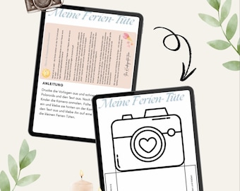 My Holiday Camera – Printable PDF Craft Template | Holiday Project for Kids | Camera Template & Text for Holiday Bag