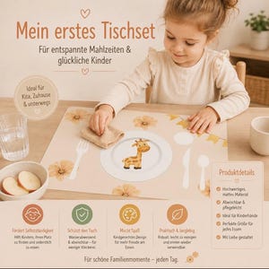 Podkładka dla dzieci | Podkładka Montessori | Wzór żyrafy | Przedszkole i żłobek | Maluch | Nakrywanie do stołu | Do druku | PDF