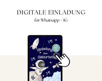 Space Birthday Invitation – Printable Kids Birthday Card with Photo • Digital Invitation • Space Party PDF to Fill Out