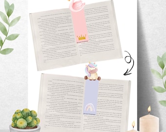 Printable Bookmarks – Unicorn & Swan | Girls Printable | Cute Children's Bookmarks | Fairytale Reading Magic | DIY Gift Idea |