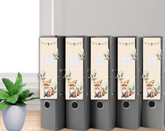 Binder spine design "Little Fox" (set) for nursery/daycare/kindergarten/childminding