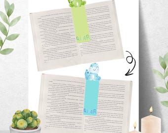 Dinosaur Bookmarks for Kids – Cute Printable Template • Printable Bookmarks • DIY Gift • Reading Fun for Boys & Girls