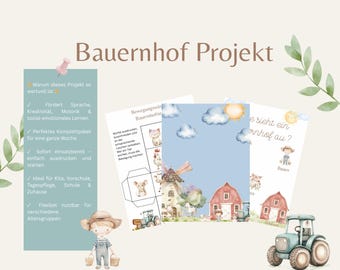 Farm Project | Daycare & Kindergarten Printable | Farm project, games, finger play, circle game, language development, craft ideas