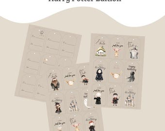 Gift Tags | Harry Potter Printable | DIY Gift Tags | Digital Download | PDF
