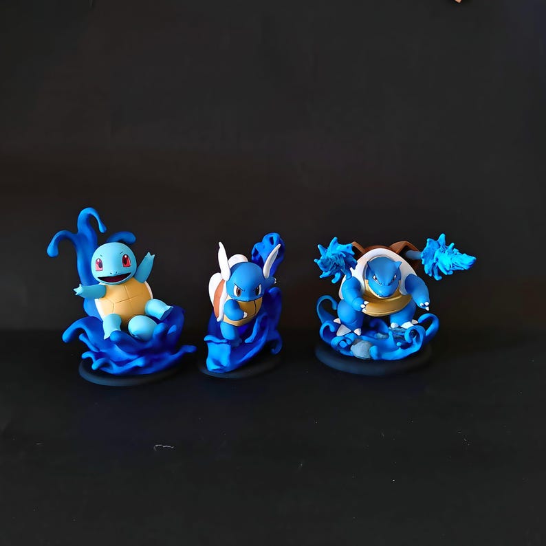 Figurine Pokemon Carabaffe (Wartortle), 139mm, unpainted unassembled 3D print Figurine Pokemon Carabaffe (Wartortle), 139mm, unpainted unassembled 3D print