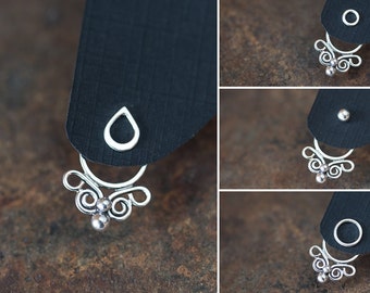 Boucles d’oreilles en argent fabriquées à la main, boucle d’oreille avant et arrière, boucle d’oreille papillon en argent sterling massif, boucles d’oreilles artisanales uniques