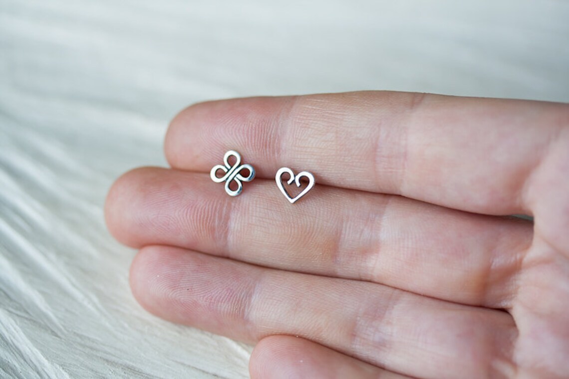 Love and Luck Stud & Hoop Earrings Set of 3