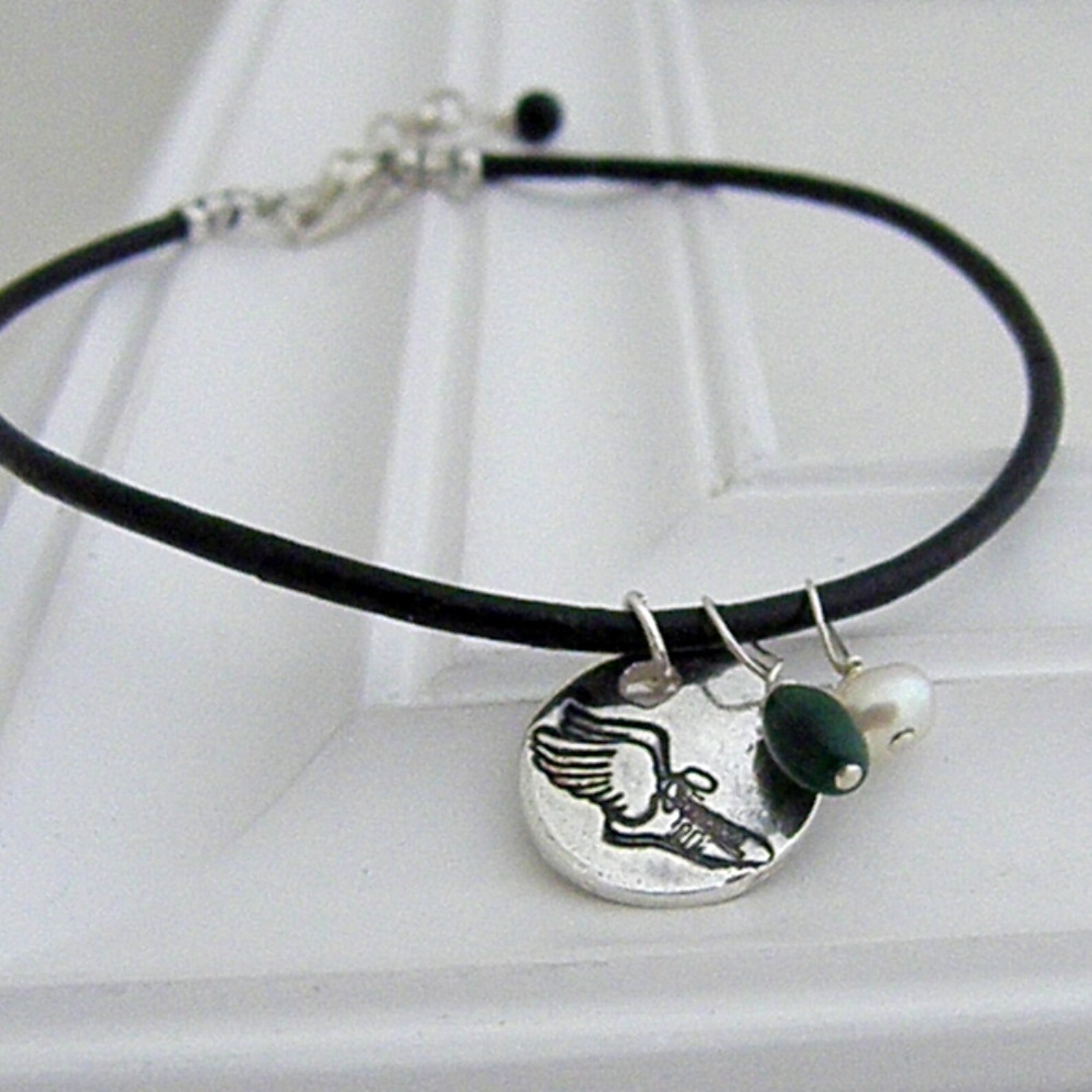 Track and Field Bracelet Hand Stamped Silver Charm Bracelet Etsy