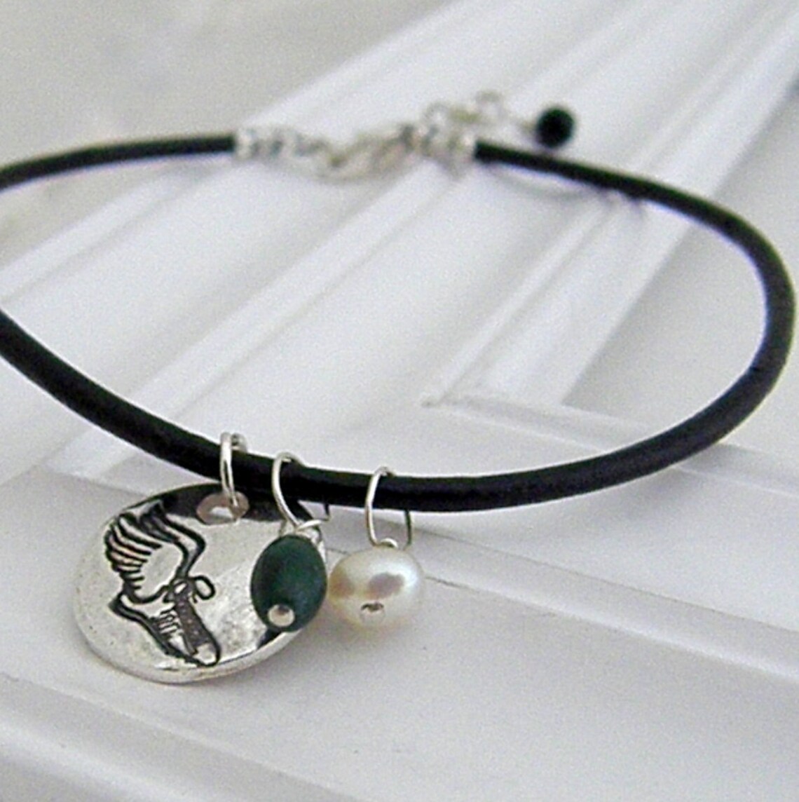 Track and Field Bracelet Hand Stamped Silver Charm Bracelet Etsy