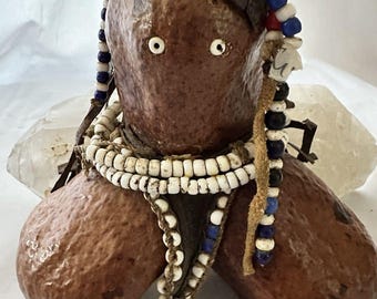 Turkana Ikoku Ngide Fertility Figure. Palm Nut. Kenya, East Africa. c. 1960.
