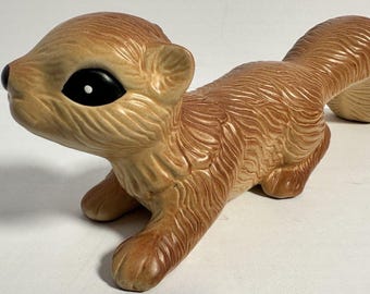 Vintage Large Ceramic Squirrel Figurine 13 Woodland Animal Retro Kitsch Decor