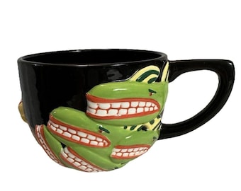 1999 Beatles Yellow Submarine Blue Meanie Shark Sculpted Mug Hidden Figure