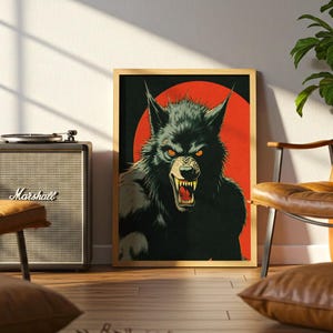 Retro Werewolf Horror Poster