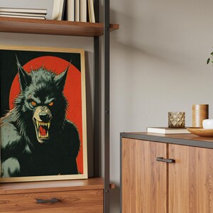 Retro Werewolf Horror Poster